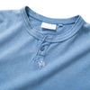(TP1578) Washed Henley Neck Tee