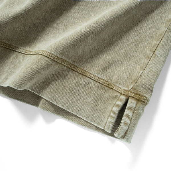 (TP1578) Washed Henley Neck Tee