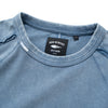 (TP1620) Wash Raw Edge Cropped Sleeve Tee