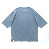 (TP1620) Wash Raw Edge Cropped Sleeve Tee
