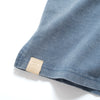 (TP1620) Wash Raw Edge Cropped Sleeve Tee