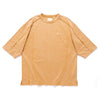 (TP1620) Wash Raw Edge Cropped Sleeve Tee