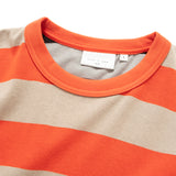 (TP1883) Contrast Stripes Graphic Patch Tee