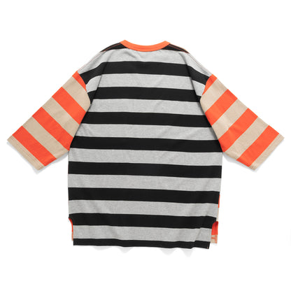 (TP1659) Stripe Contrast Tee