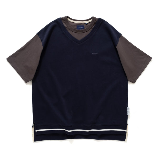 (TP968) Fake Layer Vest Tee