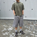 (YP414) Easy Double Knee Jorts