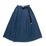 (YD008) Belted Pleated Midi Skirt