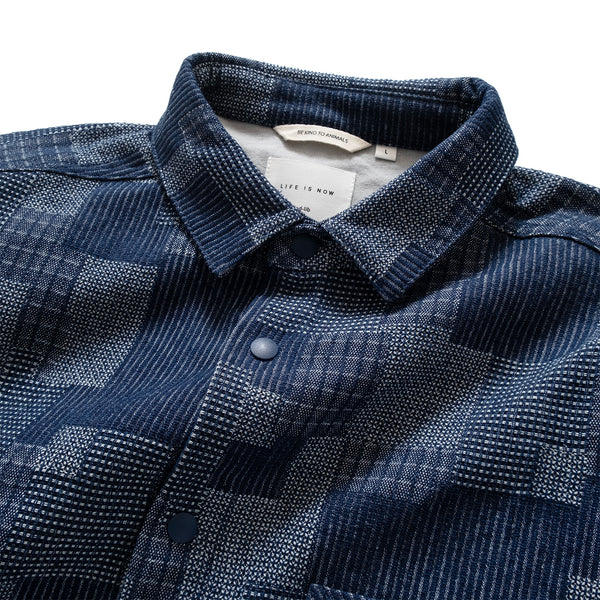 (YS336) Jacquard Denim Shirt