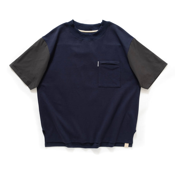 (YT1144) Contrast Sleeve Twill Tee