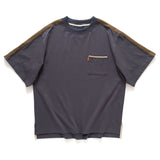 (YT1200) Paisley Sleeves Patchwork Tee