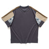 (YT1200) Paisley Sleeves Patchwork Tee