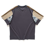 (YT1200) Paisley Sleeves Patchwork Tee
