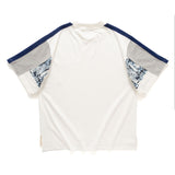 (YT1200) Paisley Sleeves Patchwork Tee