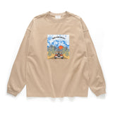 (YT1253) Away from City Graphic Long Sleeve Tee