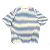 (YT1678) Border Drawstrings Pocket Tee