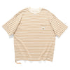 (YT1678) Border Drawstrings Pocket Tee