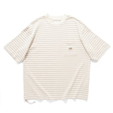 (YT1678) Border Drawstrings Pocket Tee