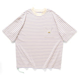 (YT1678) Border Drawstrings Pocket Tee