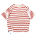 (YT1678) Border Drawstrings Pocket Tee
