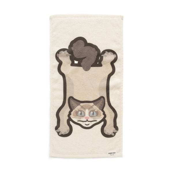 (ZA490) Lazy Cat Graphic Towel Set (3 Pieces)