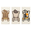 (ZA490) Lazy Cat Graphic Towel Set (3 Pieces)