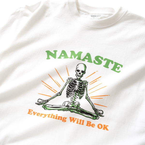(ZT1133) Namaste Skeleton Graphic Tee