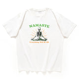 (ZT1133) Namaste Skeleton Graphic Tee