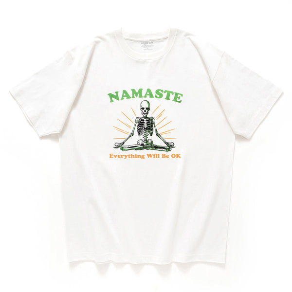 (ZT1133) Namaste Skeleton Graphic Tee