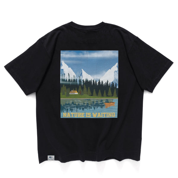 (ZT1166) Lake House Graphic Pocket Tee