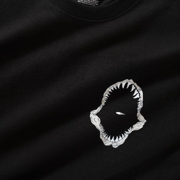 (ZT1192) Shark Teeth Patchwork Graphic Tee