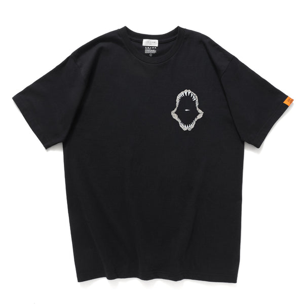 (ZT1192) Shark Teeth Patchwork Graphic Tee