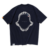 (ZT1192) Shark Teeth Patchwork Graphic Tee