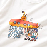(ZT1196) I Go To School By Sub Graphic Tee