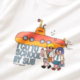 (ZT1196) I Go To School By Sub Graphic Tee