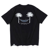 (ZT1212) Let's Hang Out Patchwork Graphic Tee