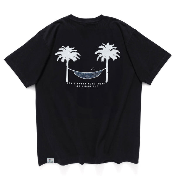 (ZT1212) Let's Hang Out Patchwork Graphic Tee