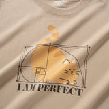 (ZT1214) Golden Ratio Perfect Meow Graphic Tee