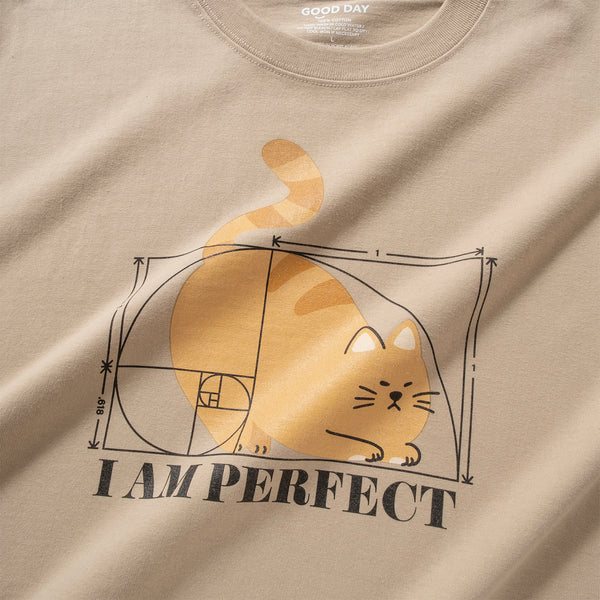 (ZT1214) Golden Ratio Perfect Meow Graphic Tee
