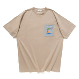 (ZT1227) Palm Tree Embroidery Pocket Tee