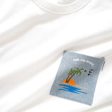 (ZT1227) Palm Tree Embroidery Pocket Tee