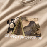 (ZT1248) Camouflage Tent Bear Patchwork Tee