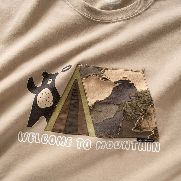 (ZT1248) Camouflage Tent Bear Patchwork Tee