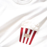(ZT1250) Popcorn Graphic Patchwork Tee