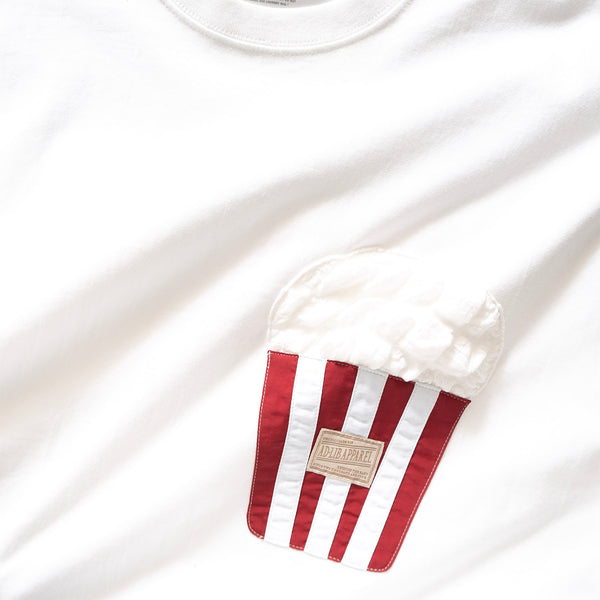 (ZT1250) Popcorn Graphic Patchwork Tee