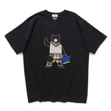 (ZT1252) Ivy Bear Patchwork Graphic Tee