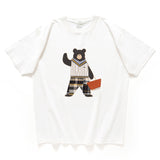 (ZT1252) Ivy Bear Patchwork Graphic Tee