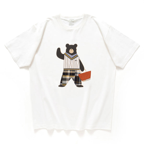 (ZT1252) Ivy Bear Patchwork Graphic Tee