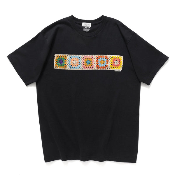 (ZT1263) Crochet Panel Tee