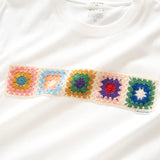 (ZT1263) Crochet Panel Tee