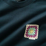 (ZT1264) Crochet Patch Tee
